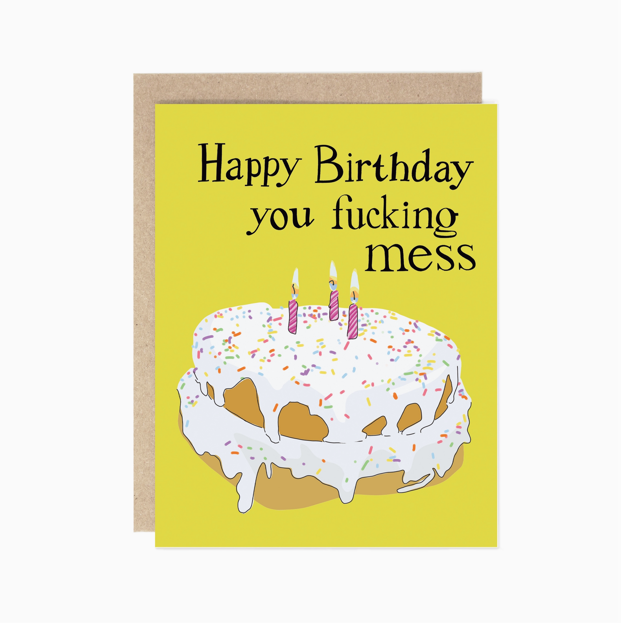 Happy Birthday You Fucking Mess Card