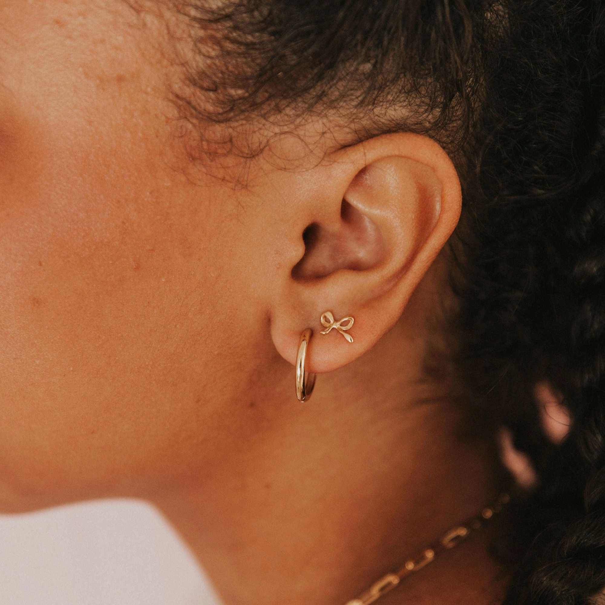 Ella Bow Studs - Gold
