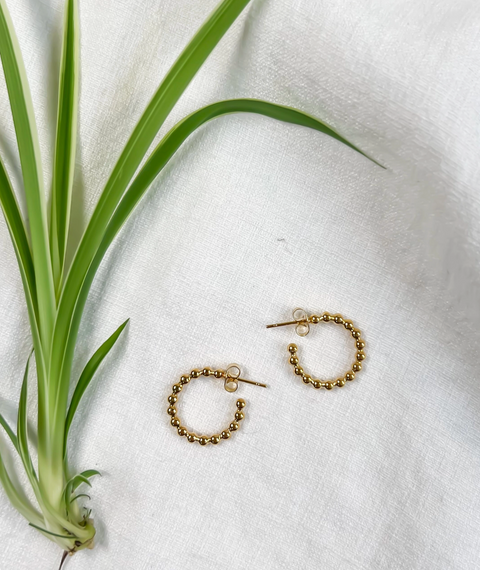 Beaded Hoop Earrings
