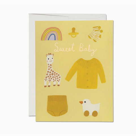 Yellow Baby Greeting Card