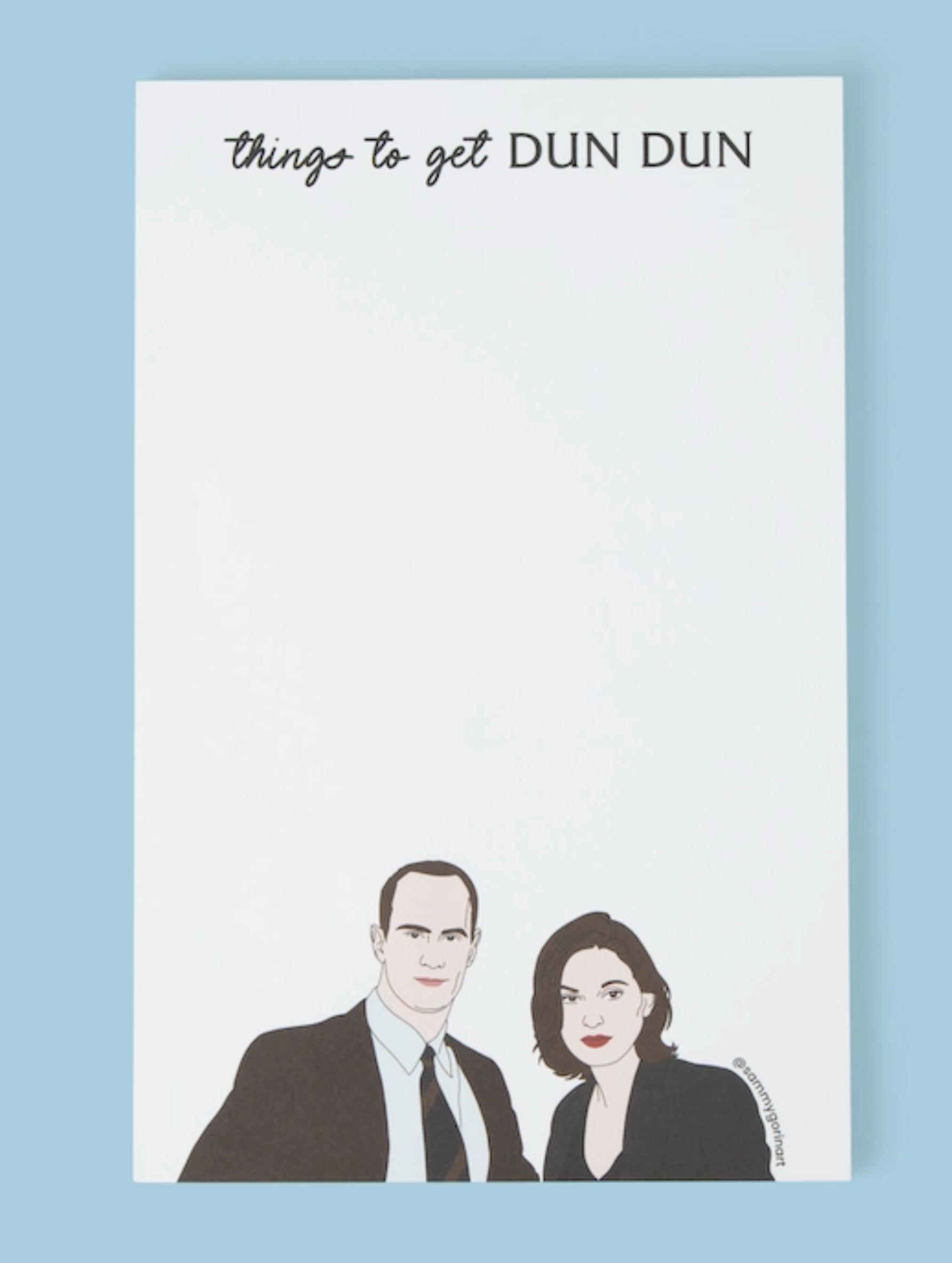 Things To Get Dun Dun Notepad, Law & Order, Benson & Stabler