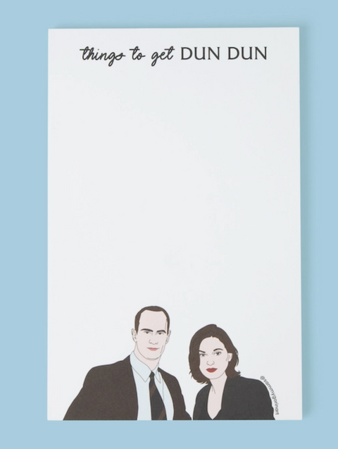 Things To Get Dun Dun Notepad, Law & Order, Benson & Stabler