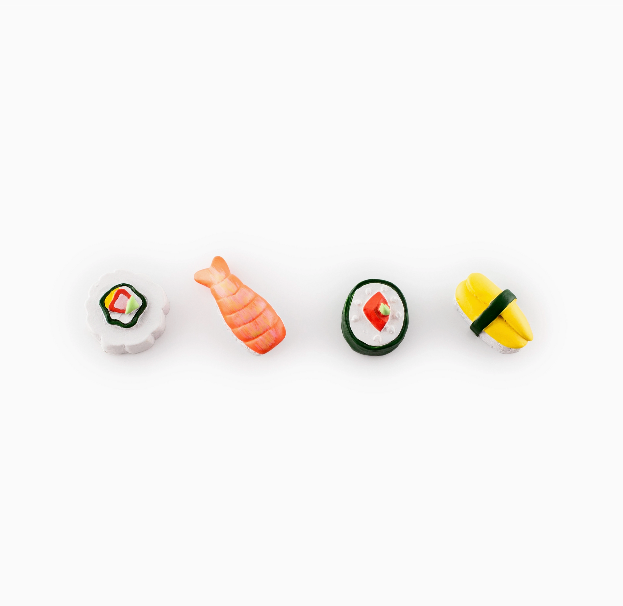 Colorful Sushi Magnets Iconic Packaging Set of 4