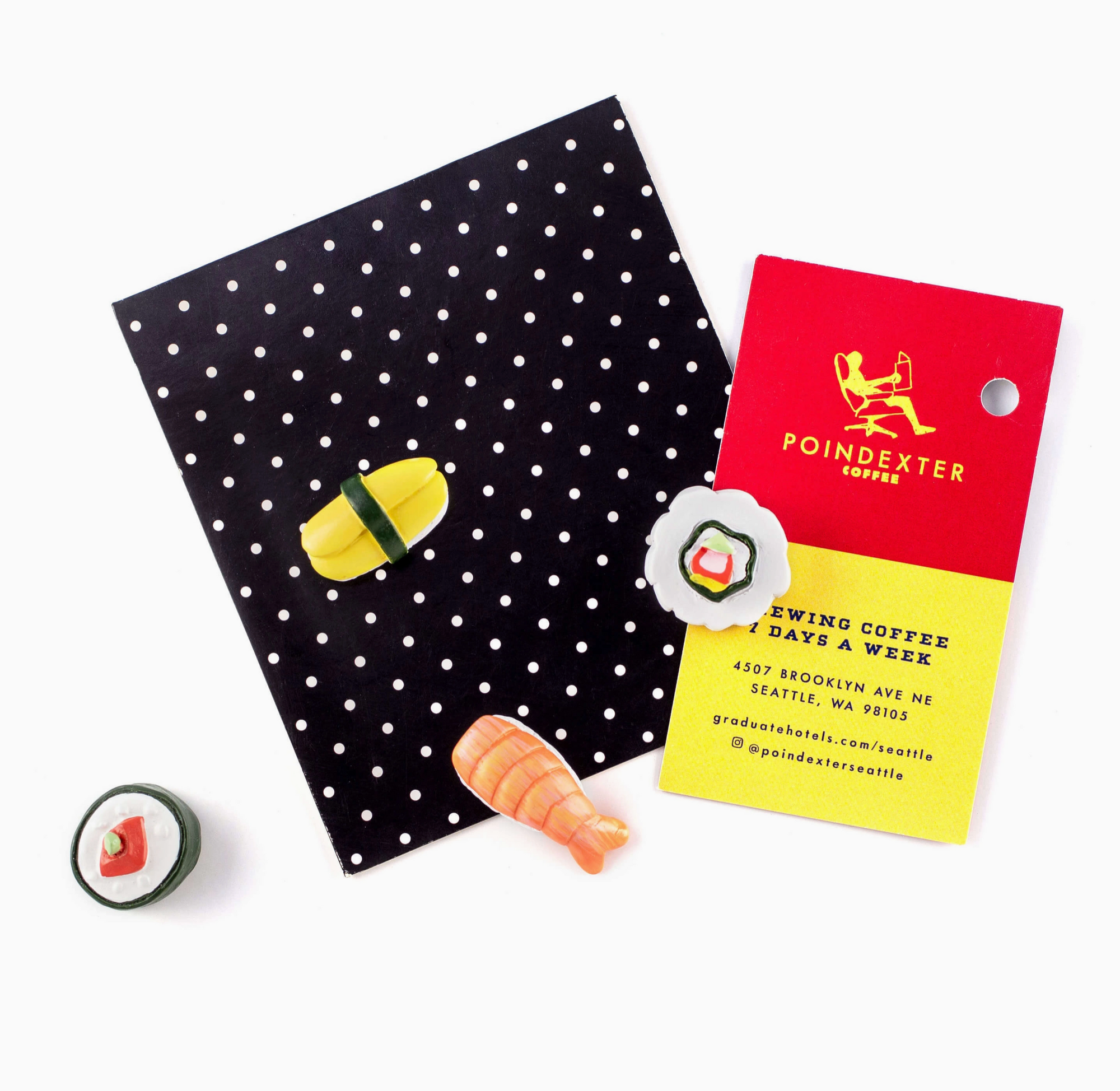 Colorful Sushi Magnets Iconic Packaging Set of 4