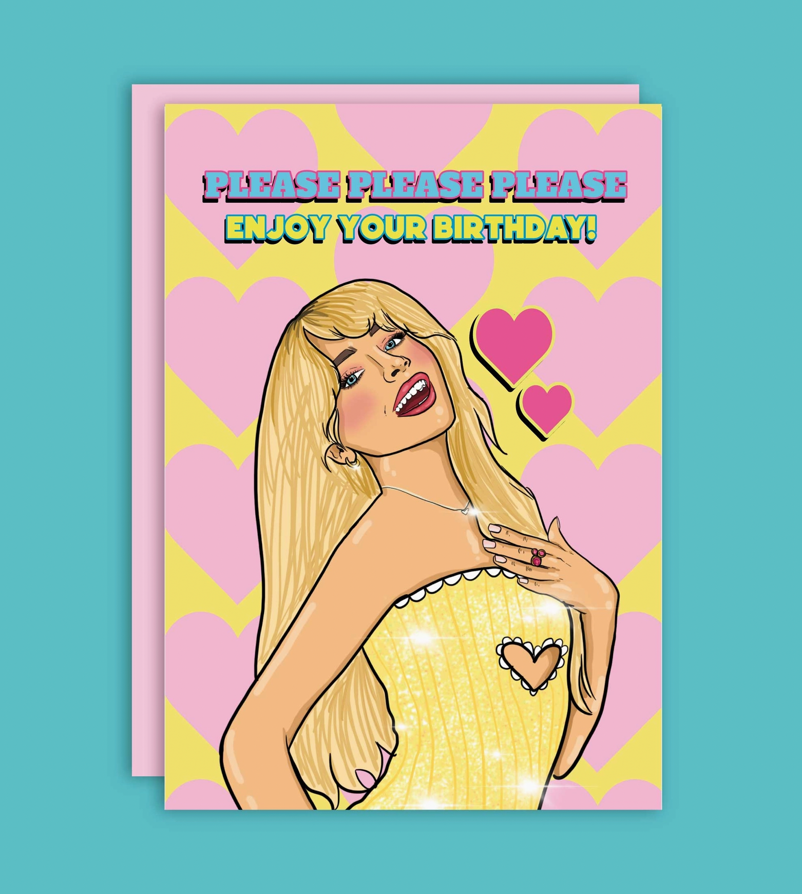 Sabrina Carpenter Please Birthday Day Card