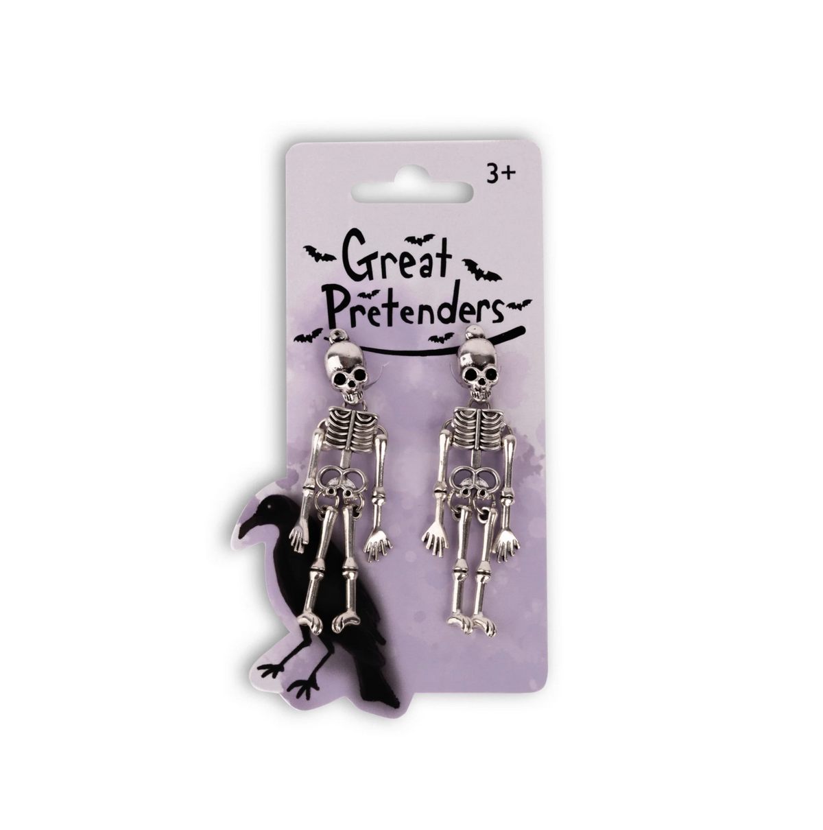 Spooky Scary Skeleton Clip On Earrings
