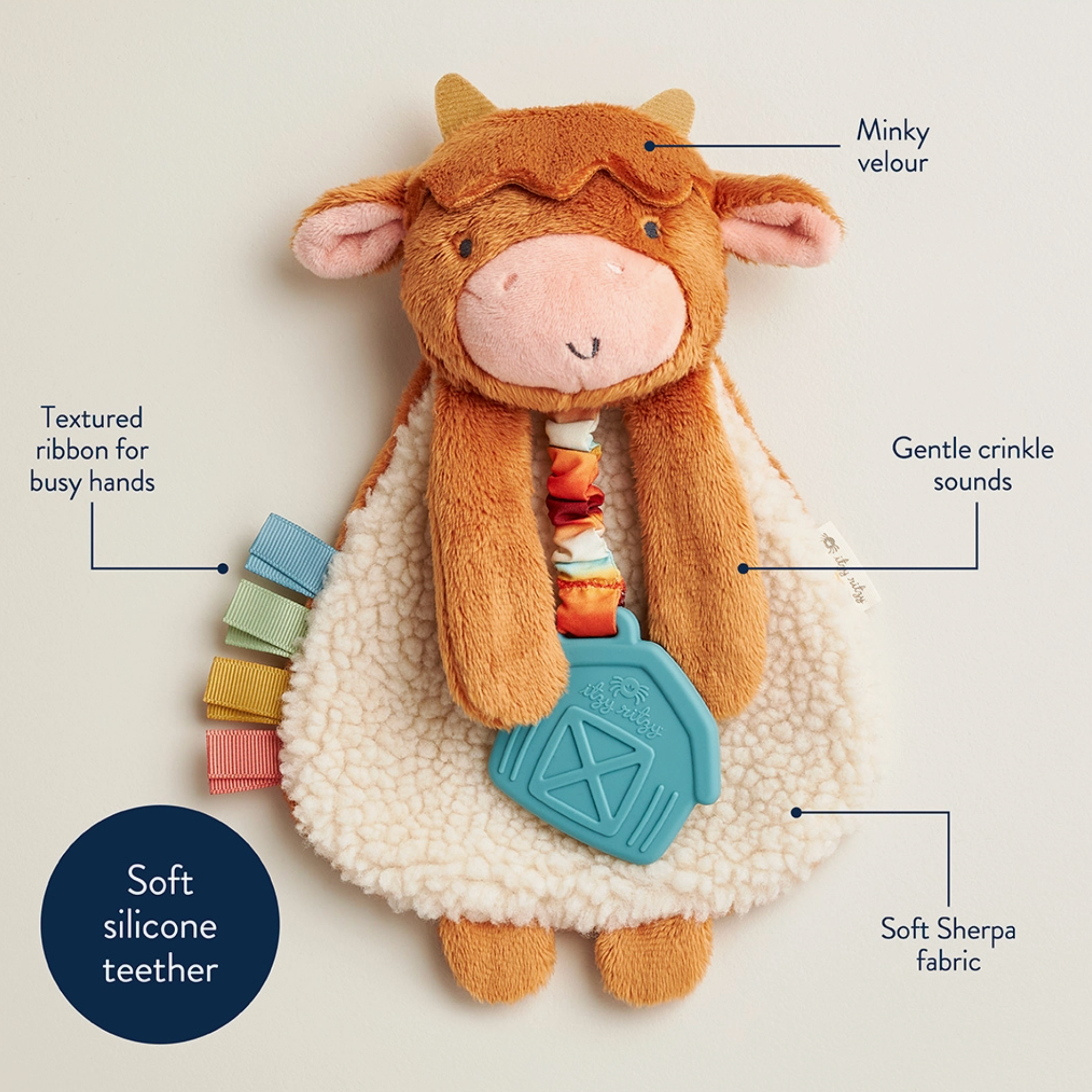 Itzy Friends Lovey™ Plush Highland Cow