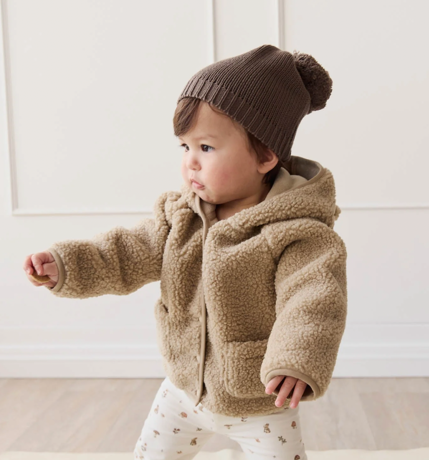 Tatum Sherpa Jacket - Cashew