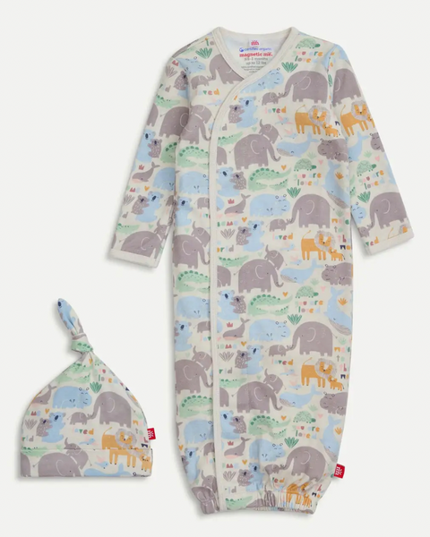 Little Lovin Gown + Hat Set (NB-3M)