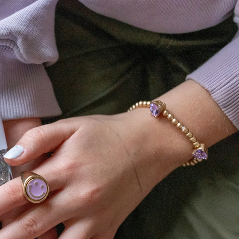 Boutique Chic Amethyst Love Bracelet
