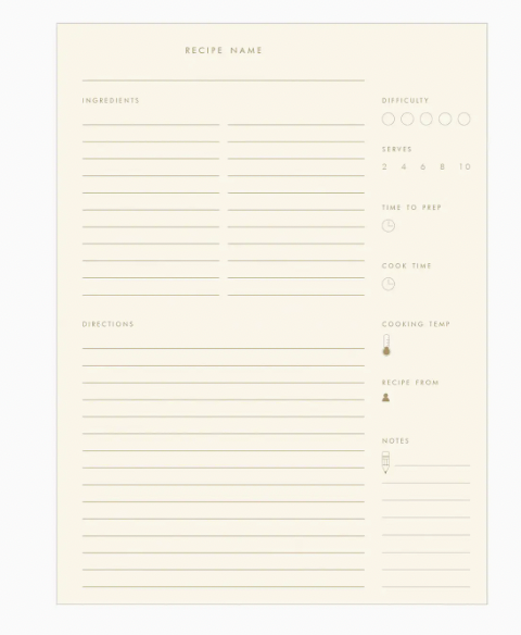 Only the Best Striped Recipe Book