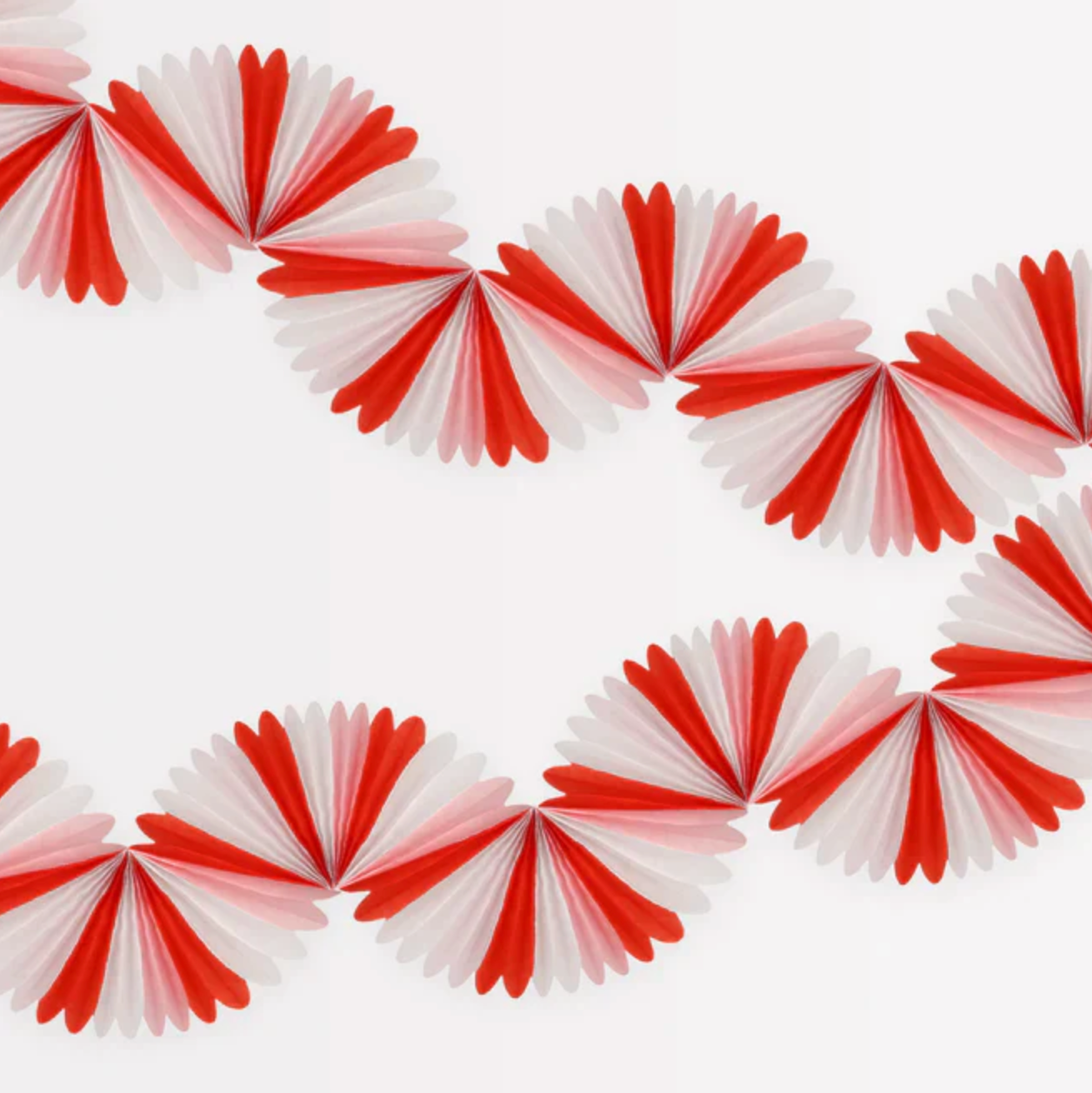 Christmas Candy Cane Stripe Honeycomb Garland