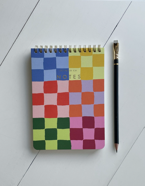 Rainbow Check Notebook