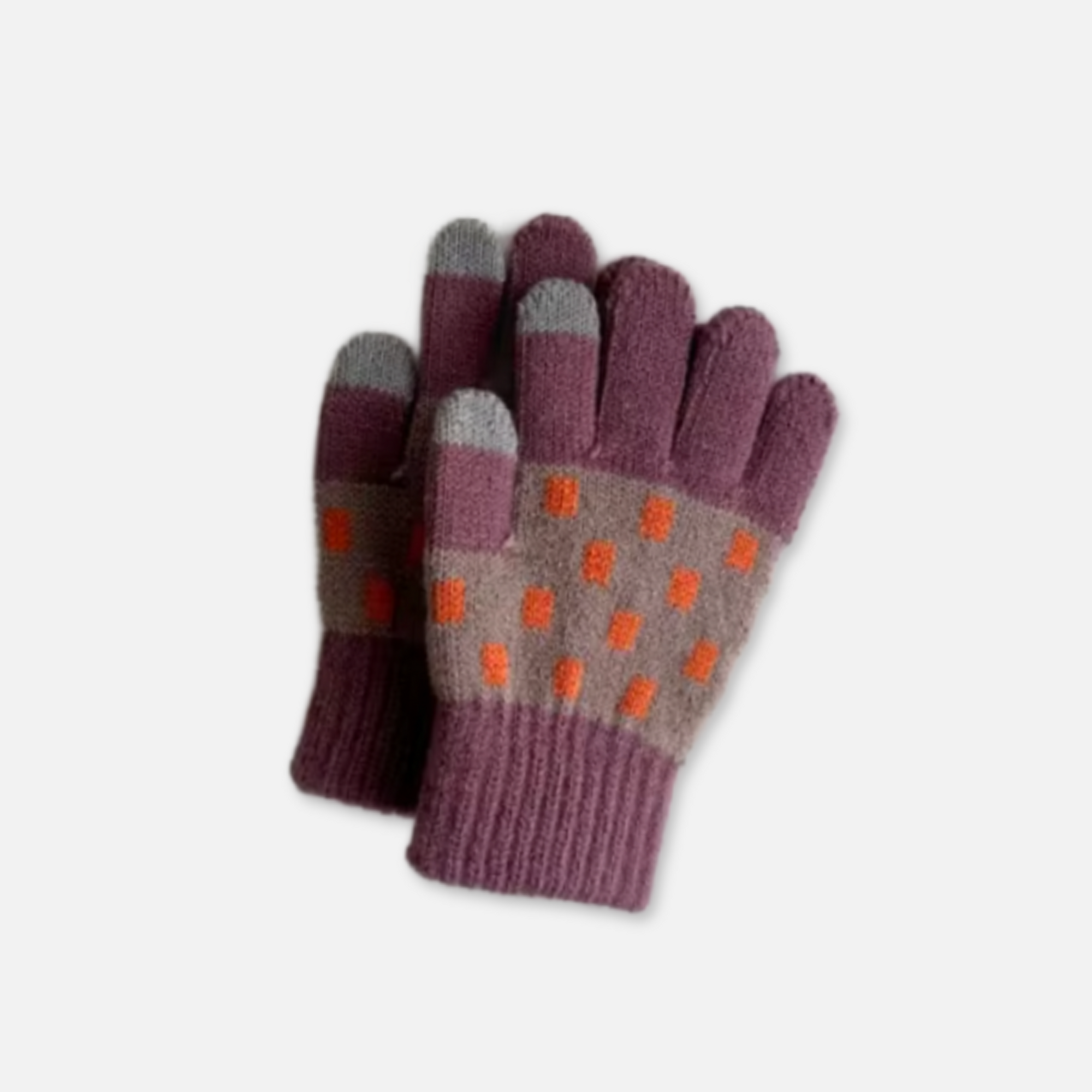 Kids Polka Dot Colorblock Gloves