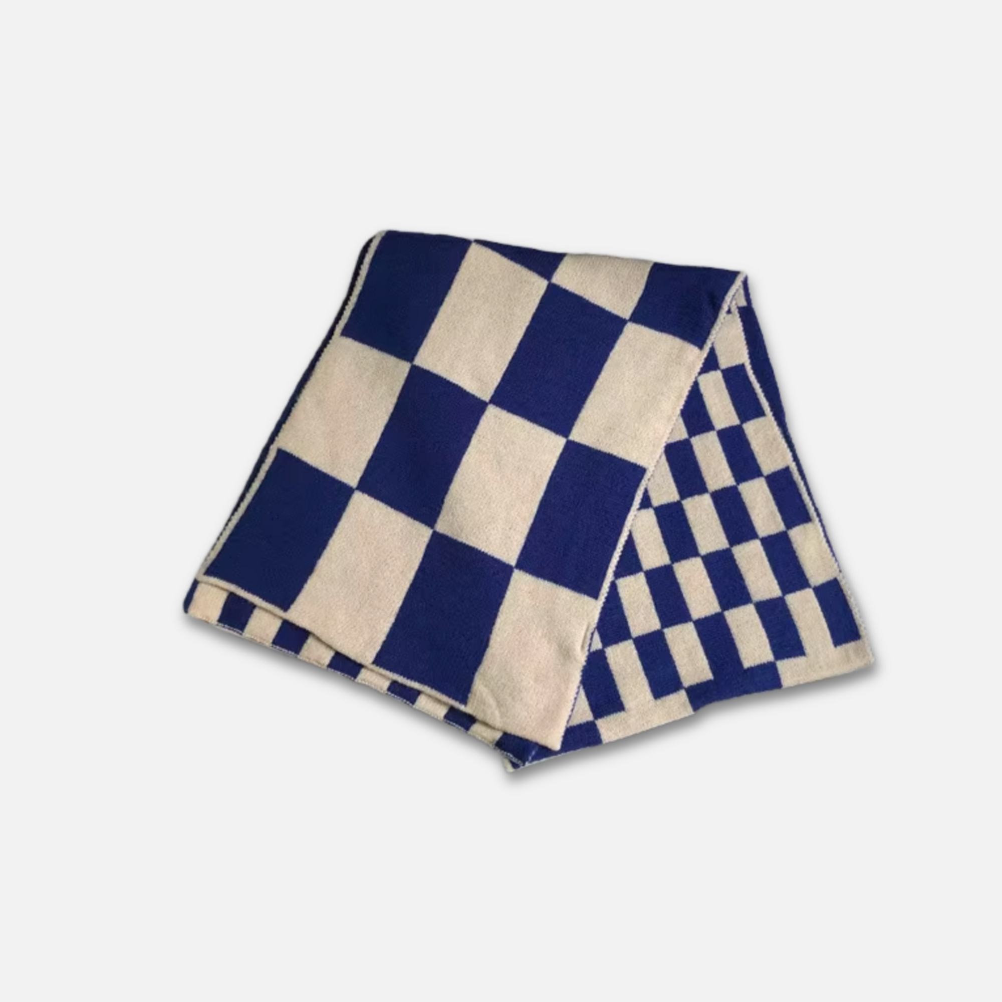 Knitted Checker Scarf