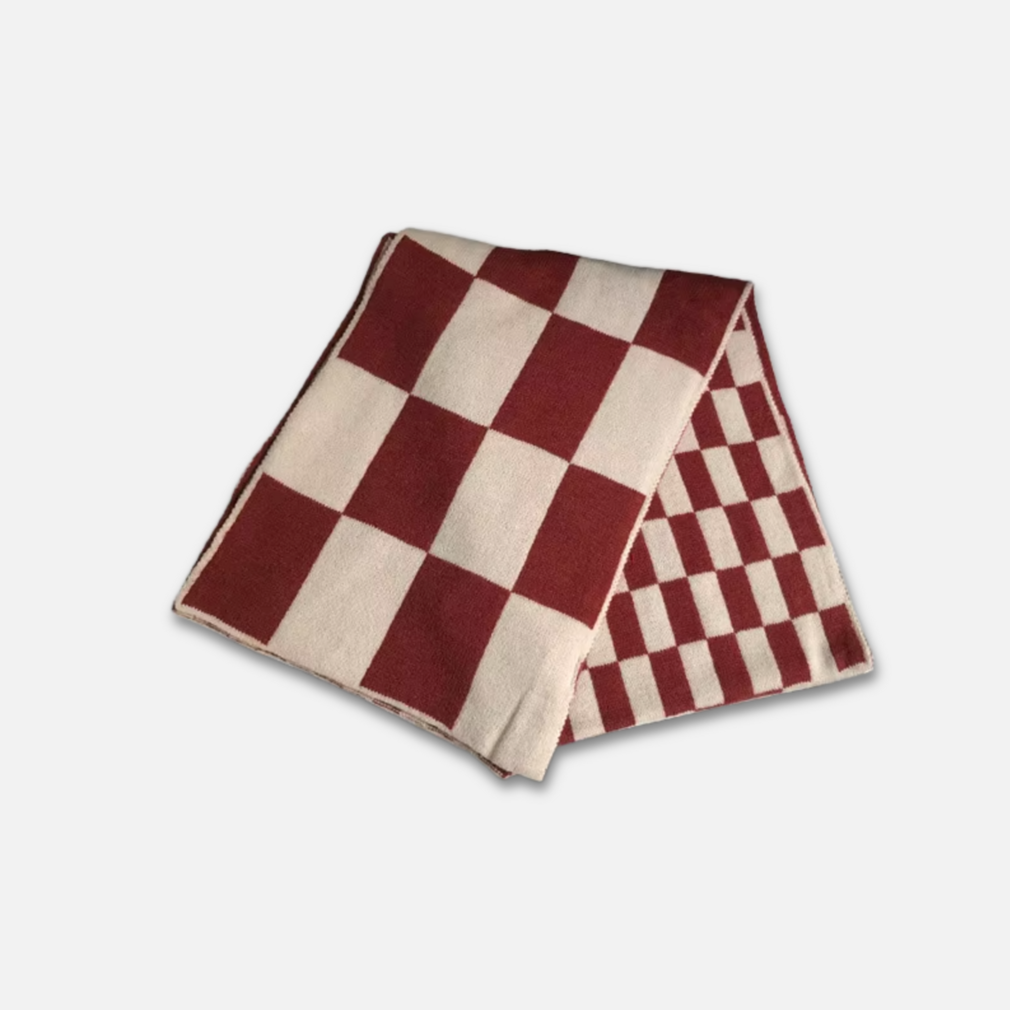 Knitted Checker Scarf