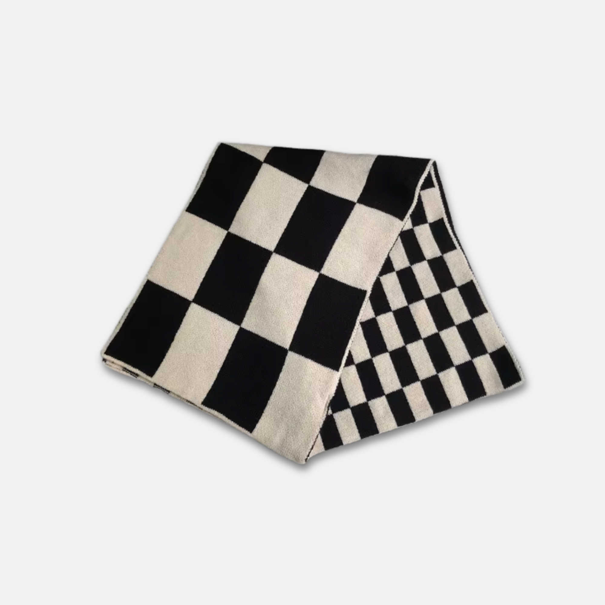 Knitted Checker Scarf