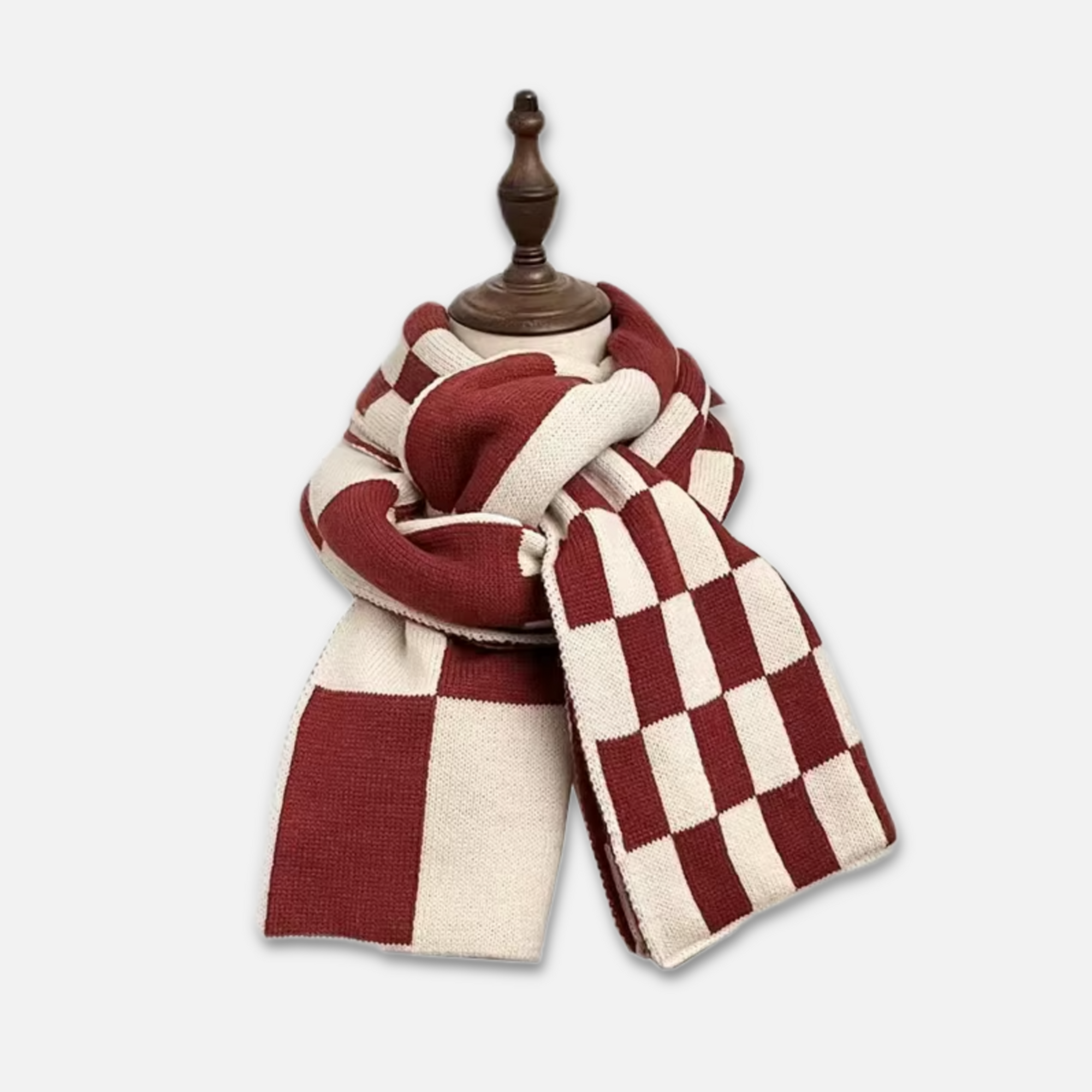 Knitted Checker Scarf