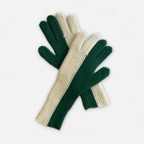 Half & Half Knitted Long Gloves