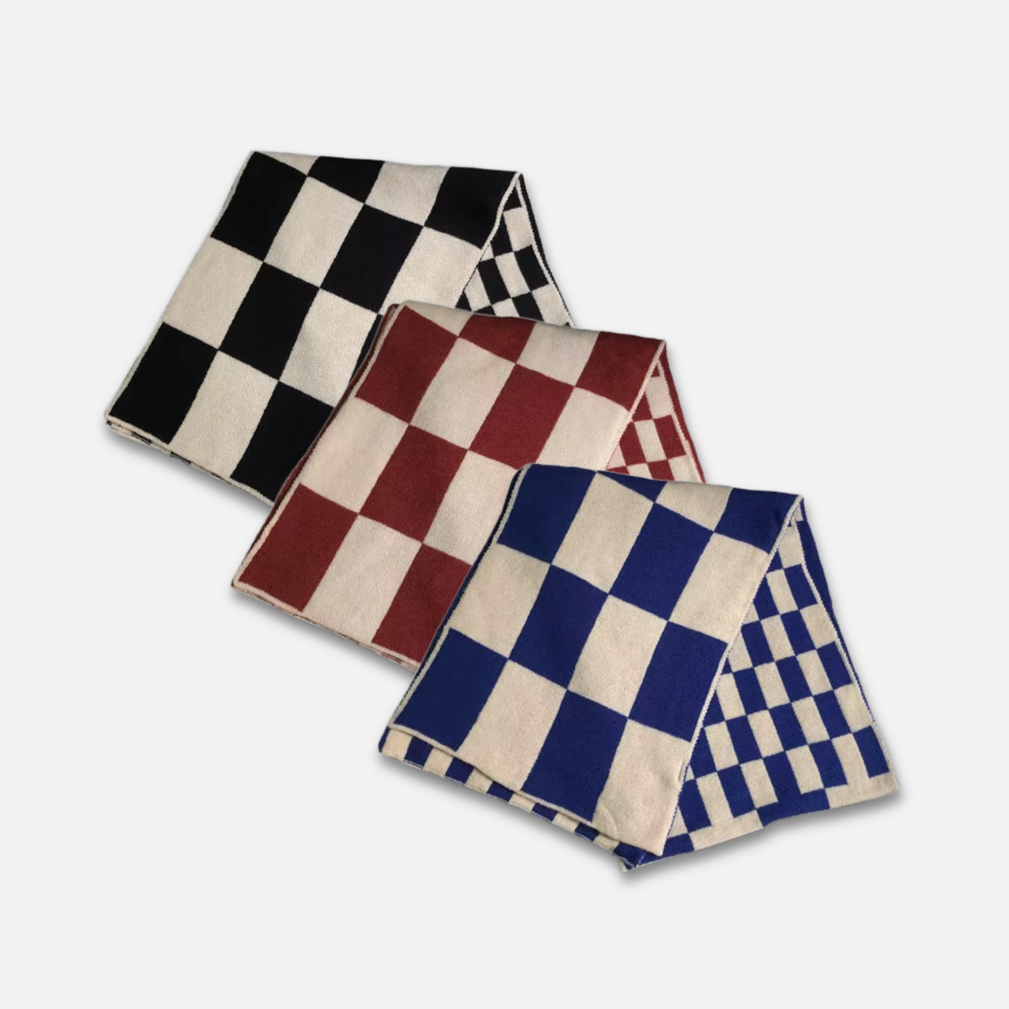 Knitted Checker Scarf