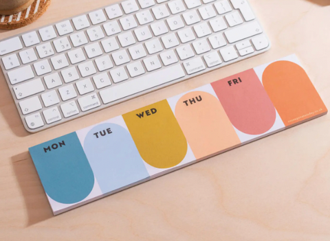 Keyboard Weekly Planner Pad | Nature Arches