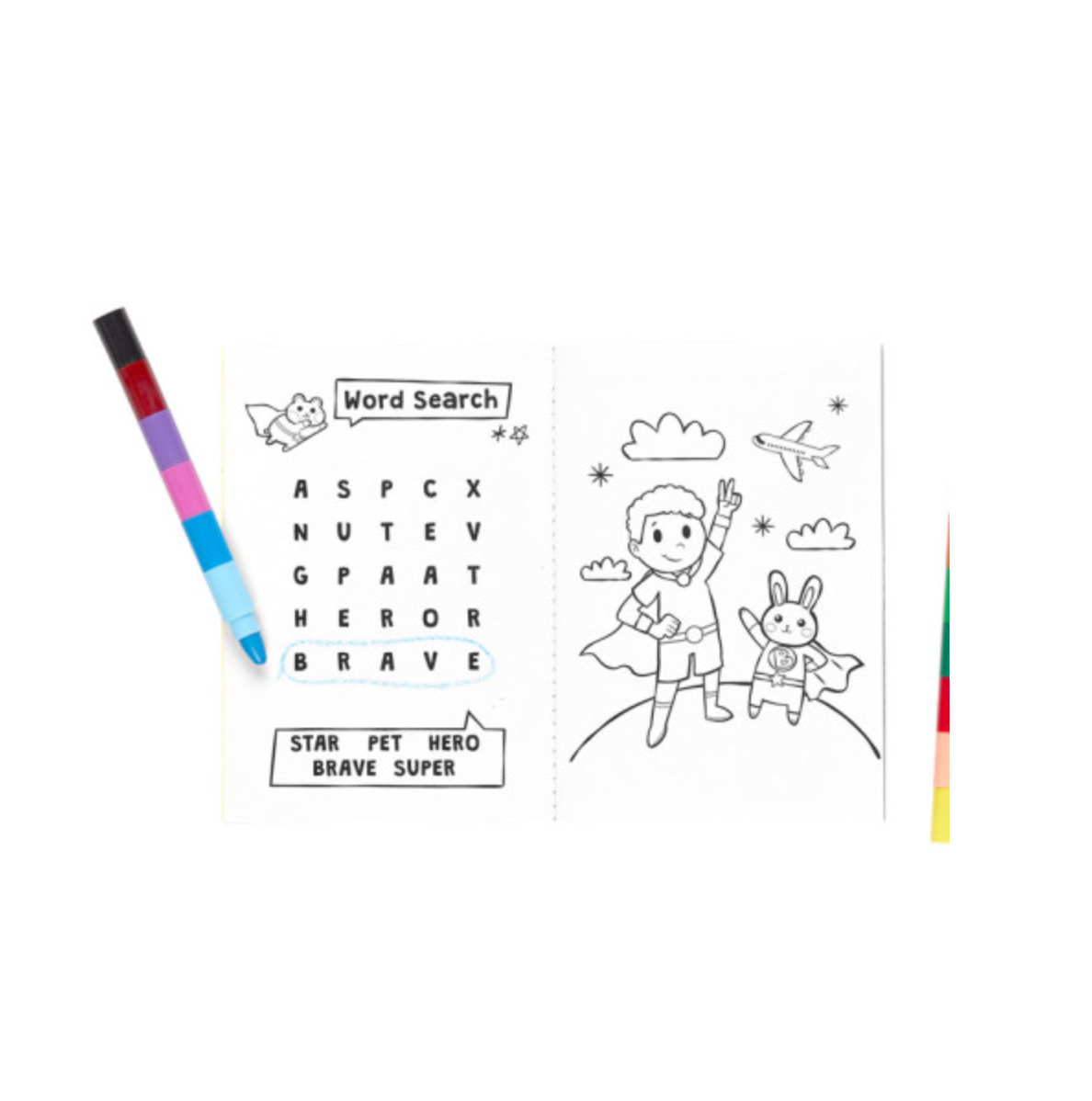 Mini Traveler Coloring + Activity Kit - Superkids & Pets