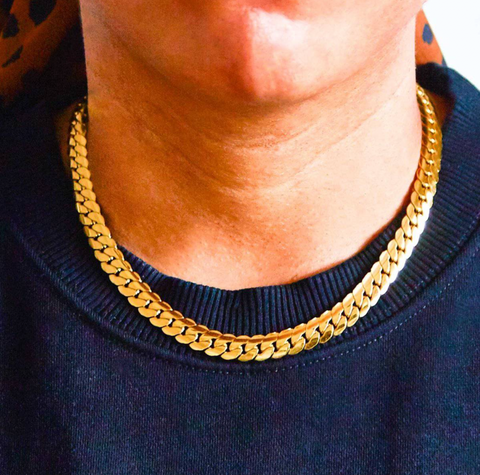 Chunky Flat Snake Chain Statement Necklace