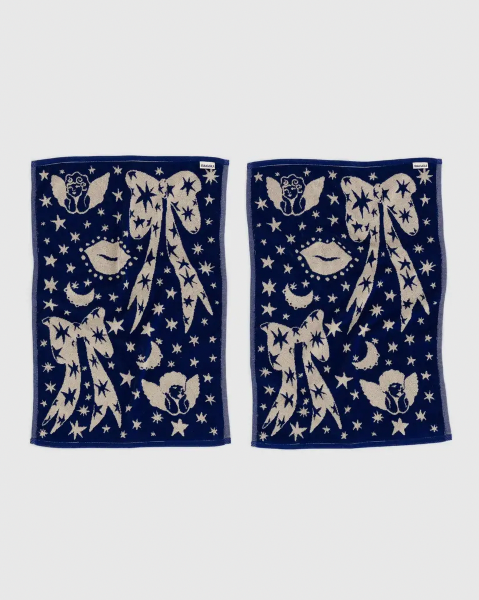 Hand Towel Set of 2 Cherub Bows