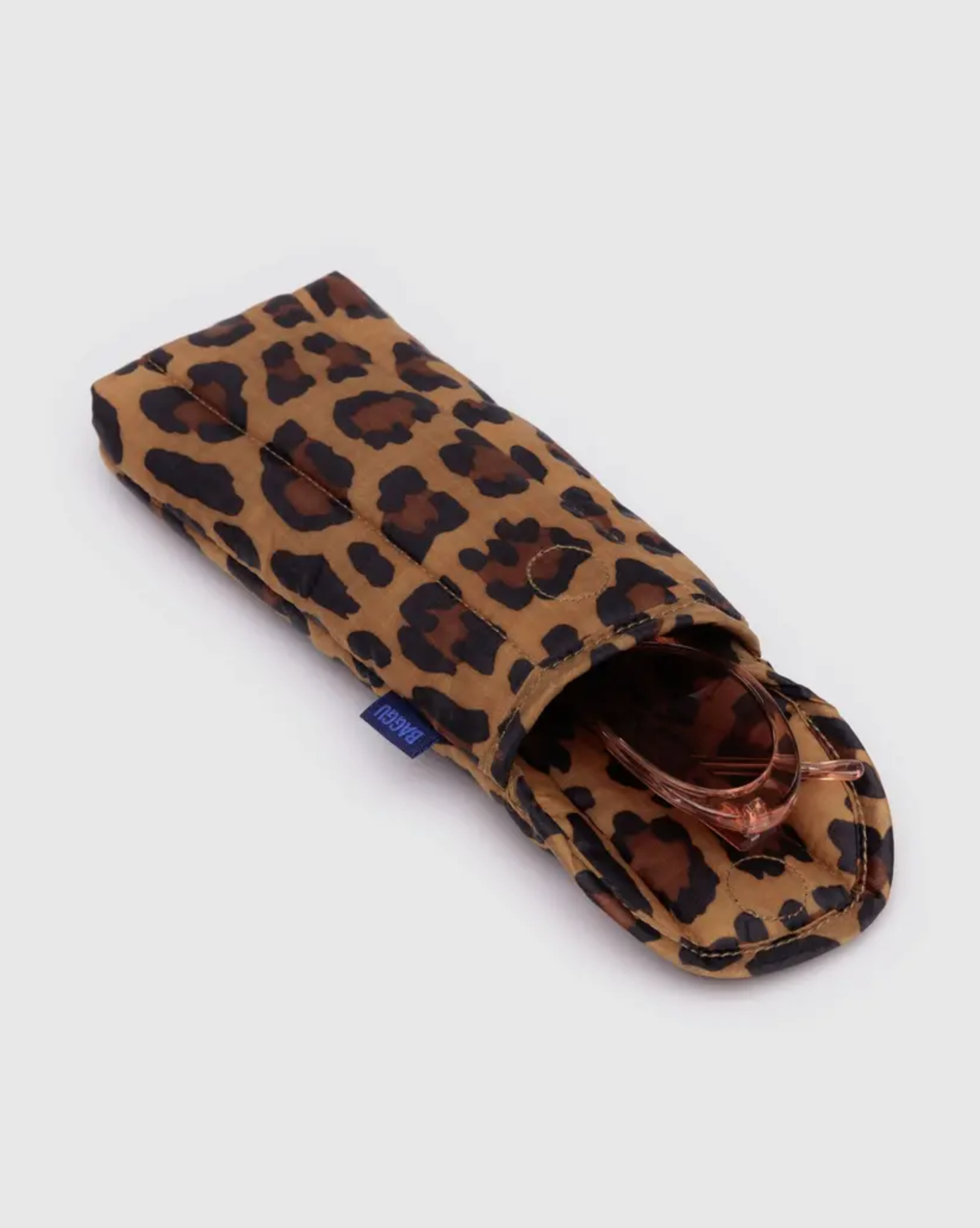 Puffy Glasses Sleeve Leopard