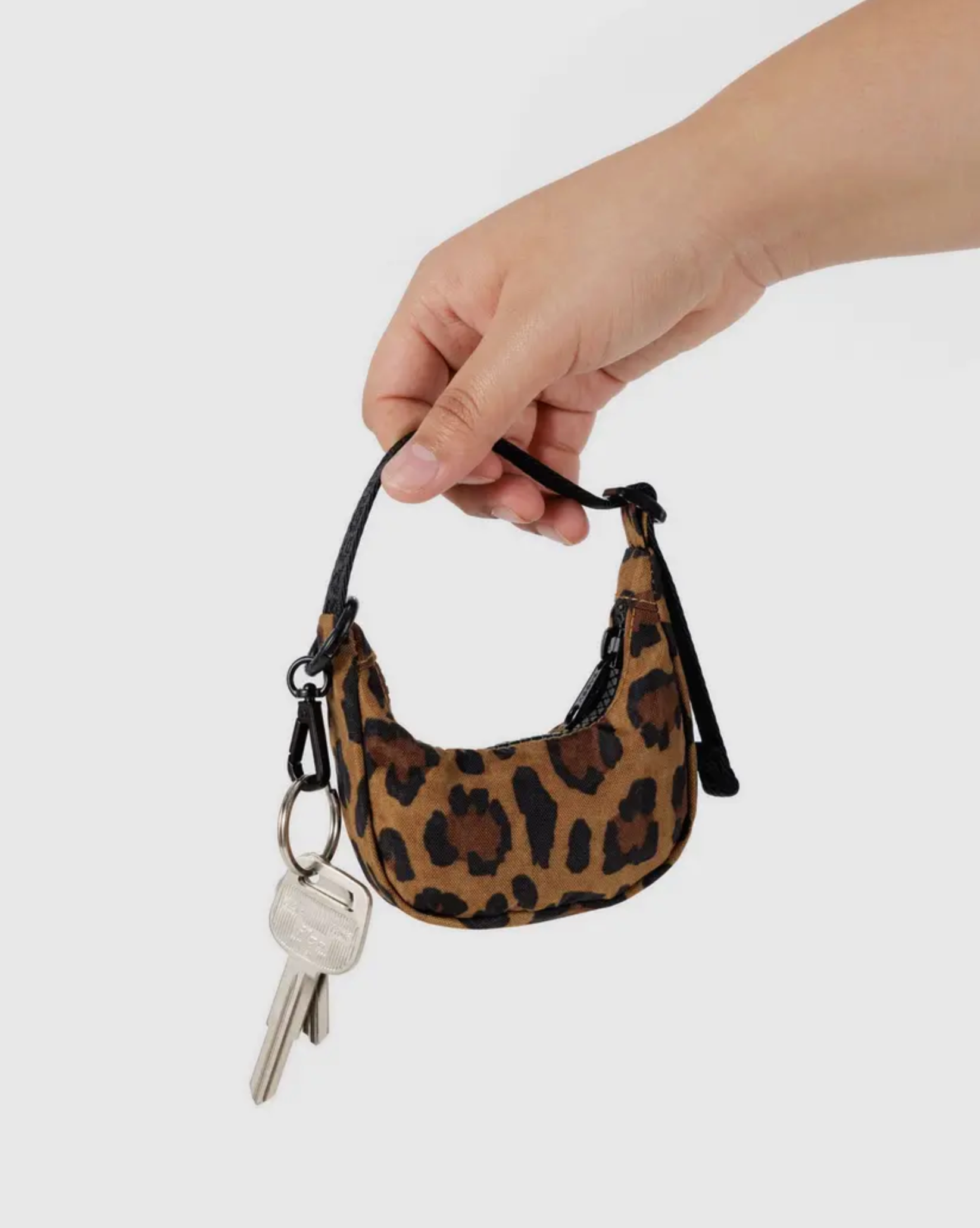 Crescent Bag Charm Leopard