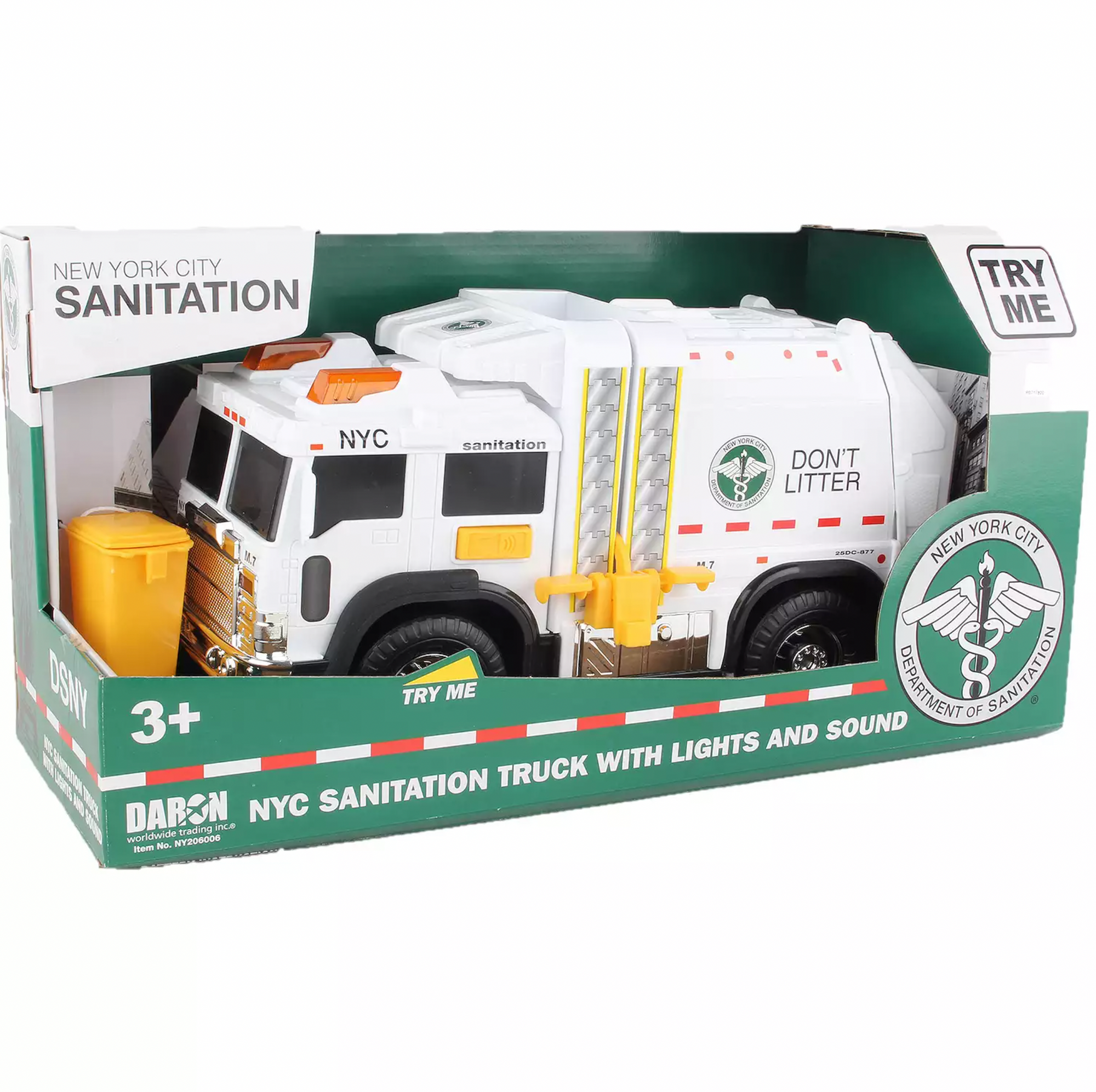 NYC Sanitation Garbage Truck w/ Lights & Sound