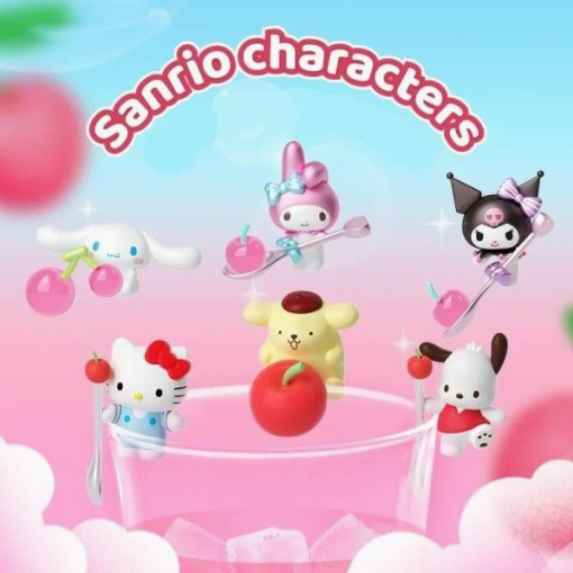 Sanrio Cherry Series – Blind Random Box Cup Figures