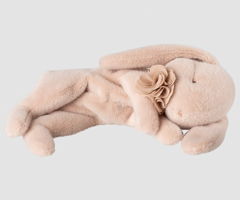 Sleeping bunny plush, Small - Powder
