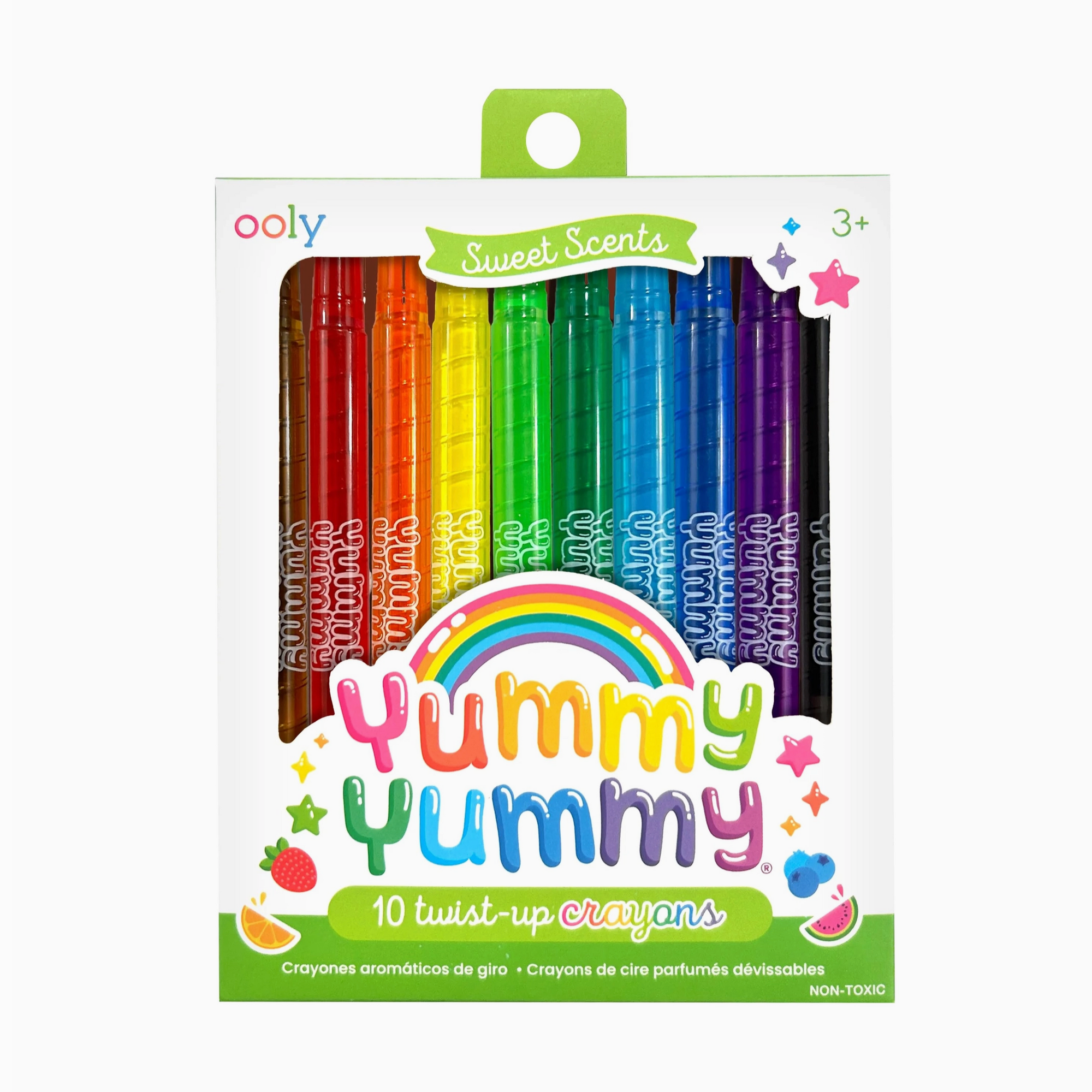 Yummy Yummy Scented Twist-Up Crayons - Set of 10 - Stay Forever