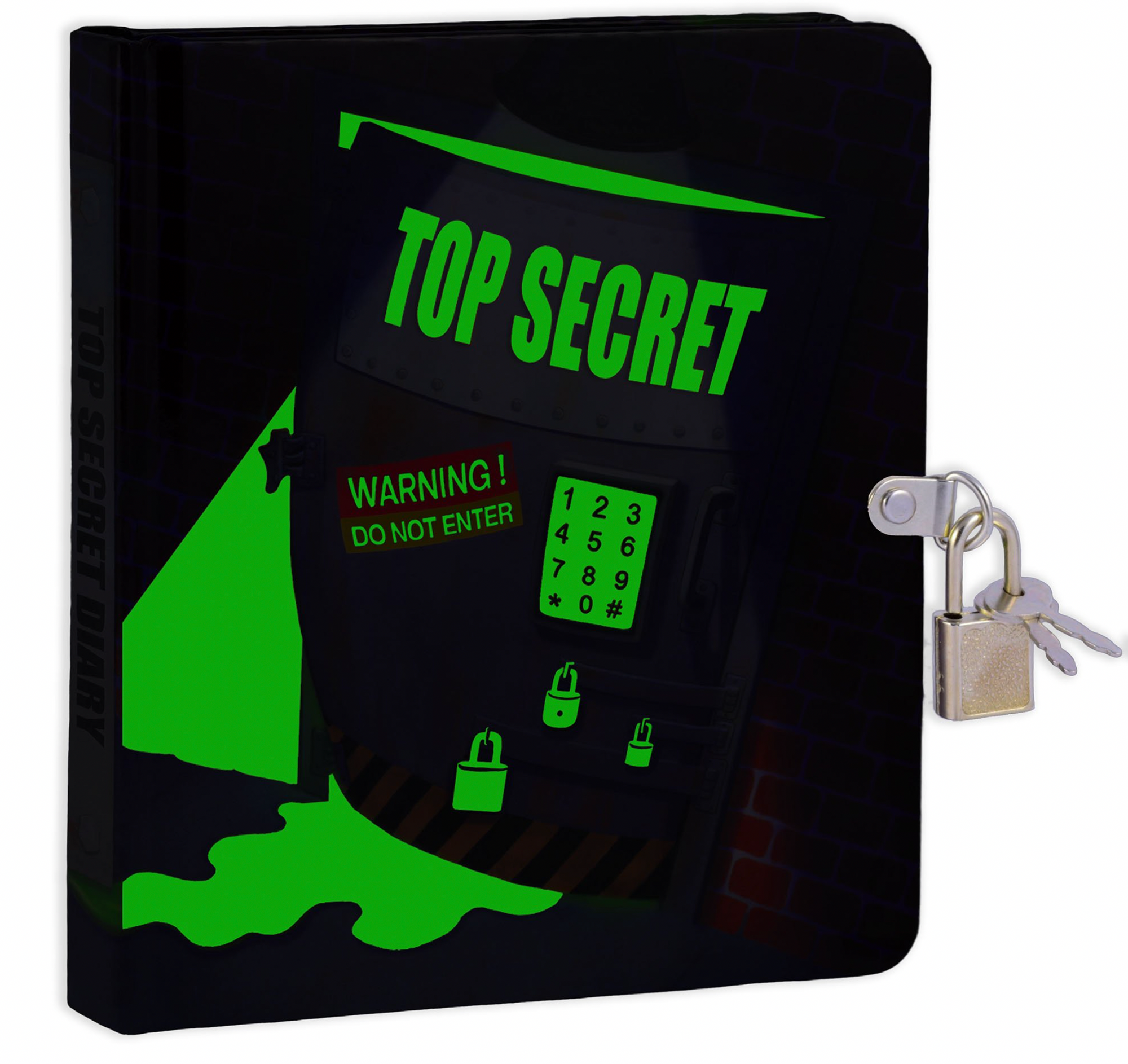 Top Secret Glow in the Dark Lock and Key Diary