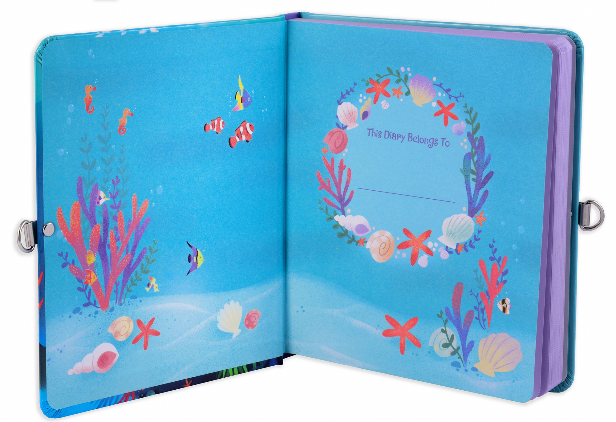 Mermaid Glow in the Dark Lock and Key Diary