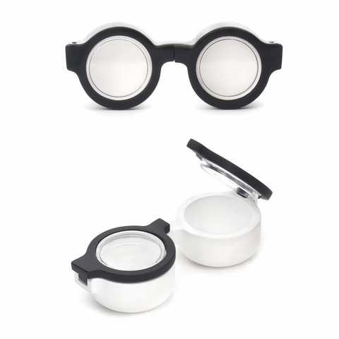 Contact Lens Case Round Glasses