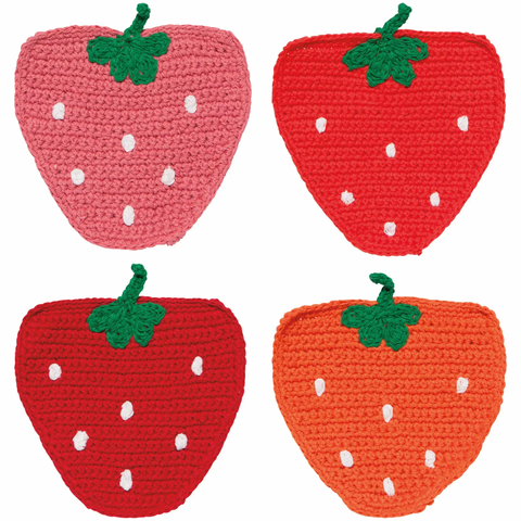 Berry Sweet Crochet Coasters Set of 4