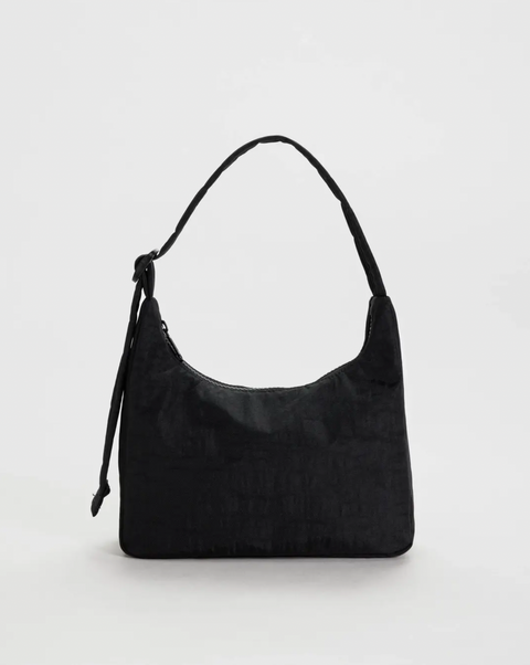 Mini Nylon Shoulder Bag - Black