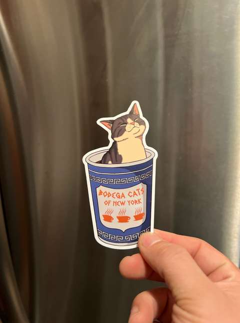 Bodega Cats of New York 4.5" Sticker (Cat Coffee Cup)