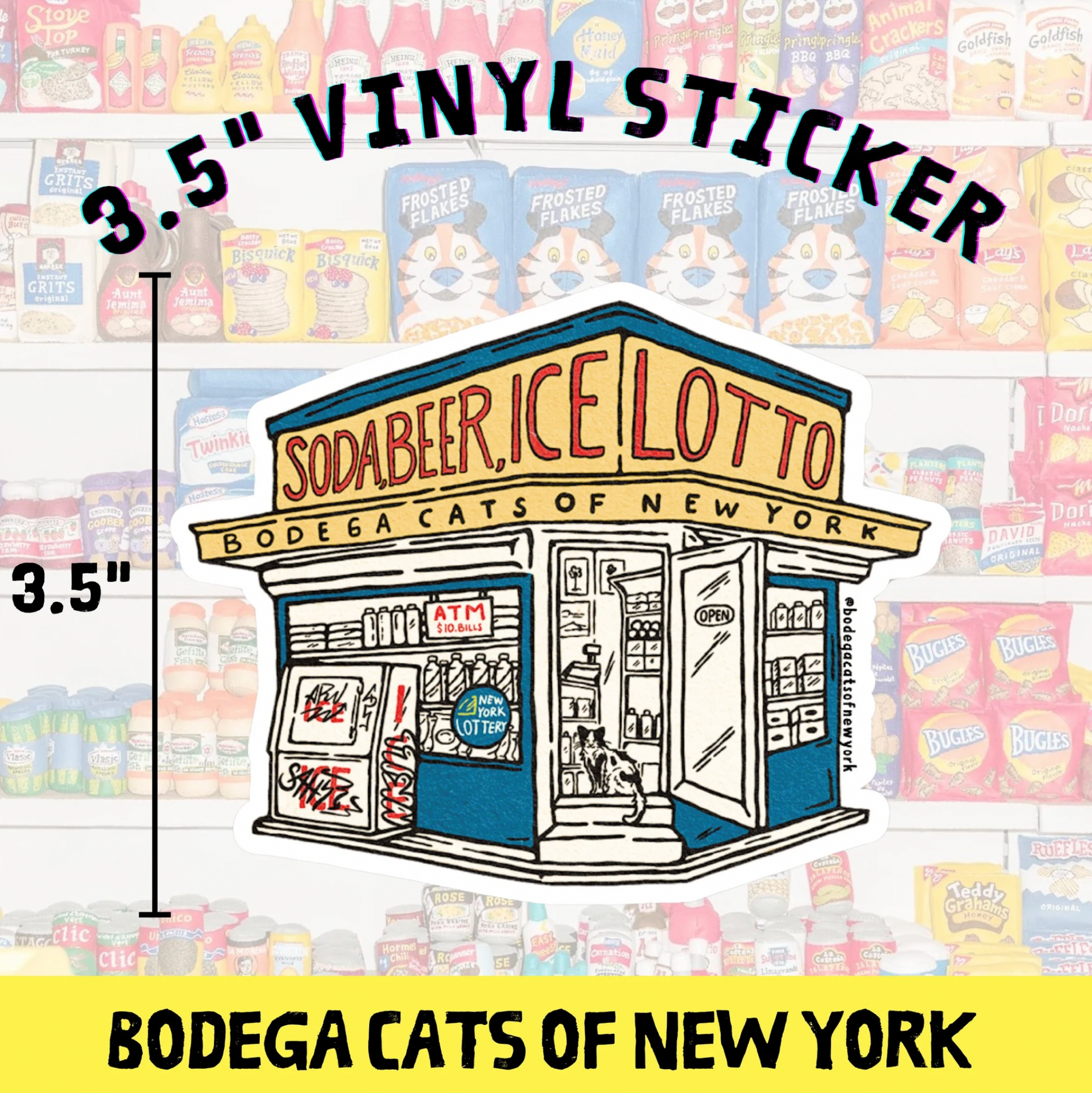 Bodega Cats of New York 3.5" Sticker (Nyc Bodega)