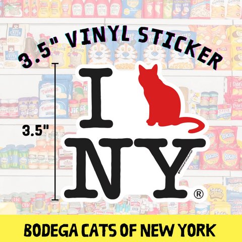 Bodega Cats of New York 3.5" Sticker (I Love Ny)