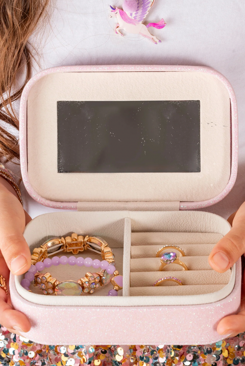 Pretty Precious Unicorn Jewelry Box in Pink