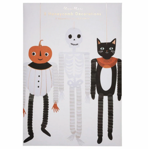 Vintage Halloween Honeycomb Decorations