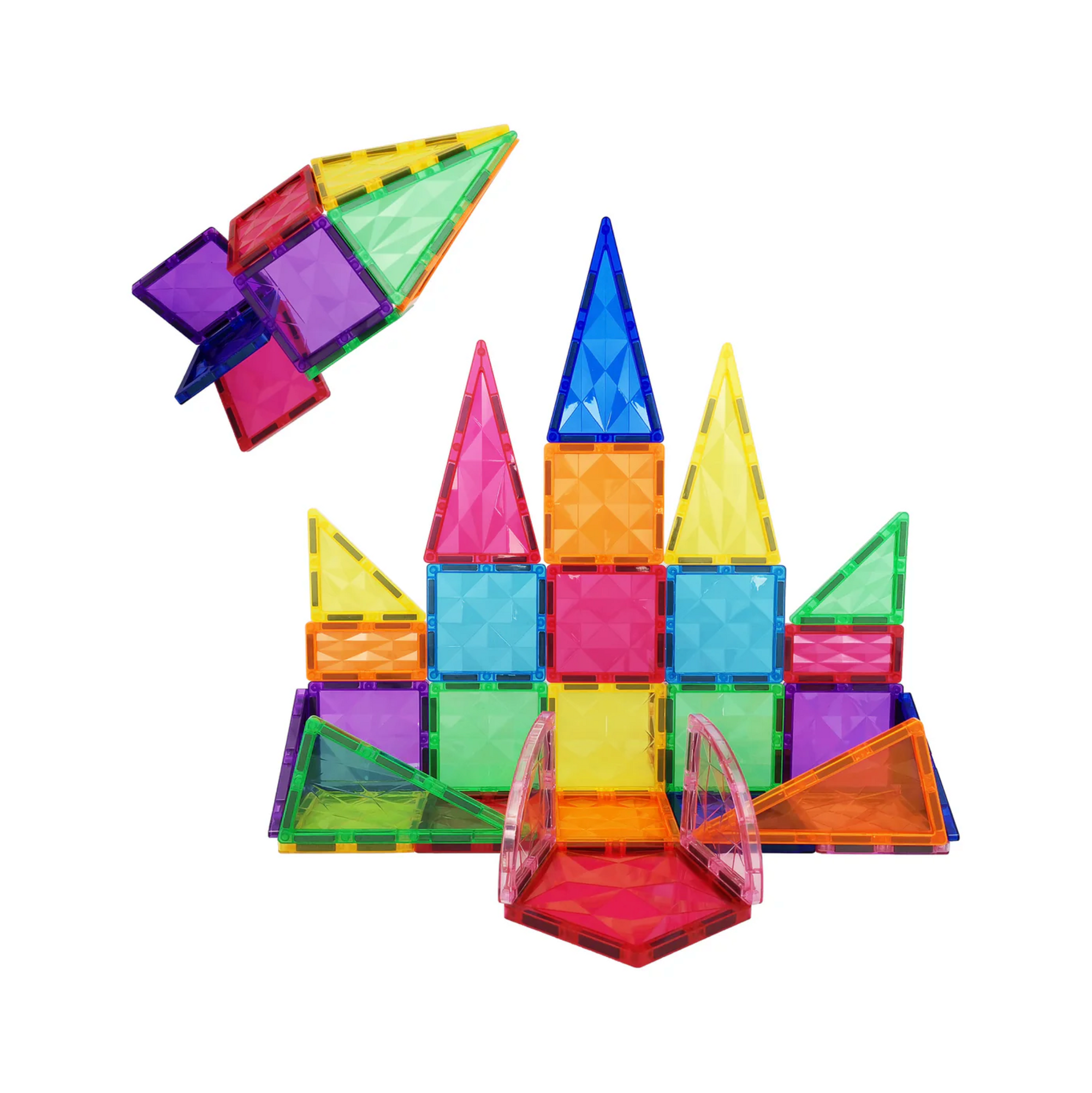PicassoTiles 41 Piece Prism Magnetic Building Block Set