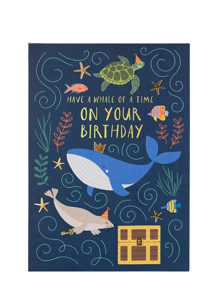 Whale of A Time Birthday Card