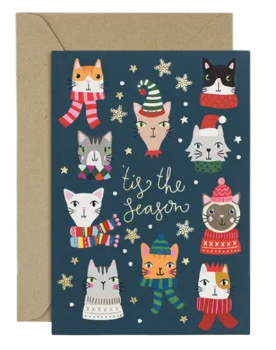 Winter Cats Christmas Card
