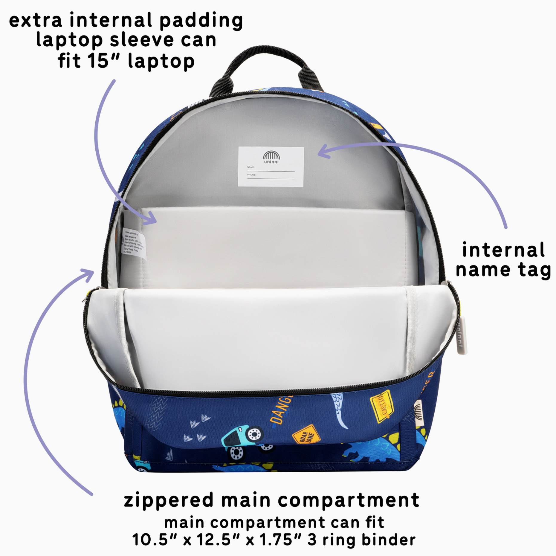 Backpack-Blue Dinosaur Blue Dinosaur