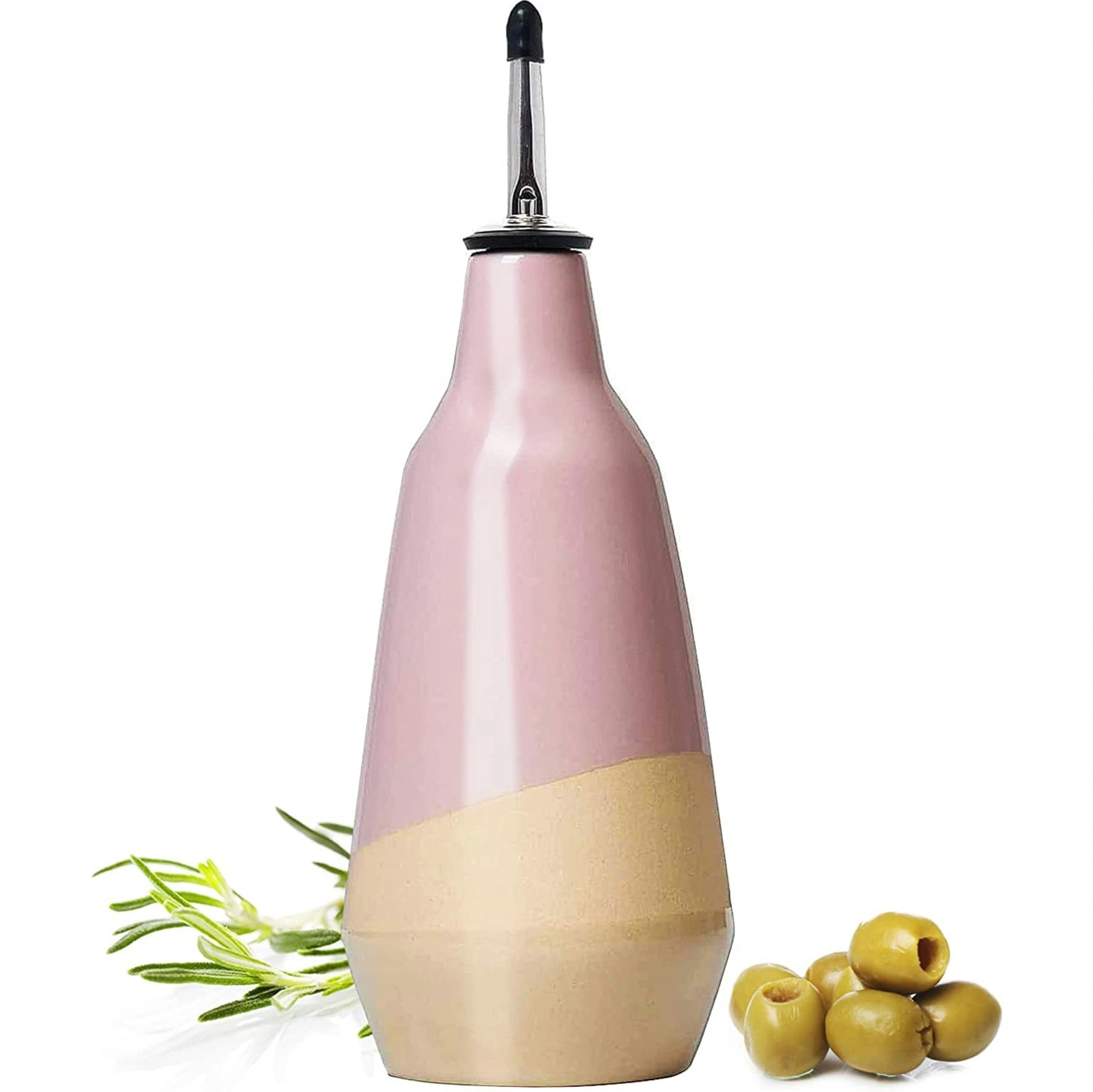 Gute Cruet Ceramic Olive Oil Dispenser Bottle - 400ml