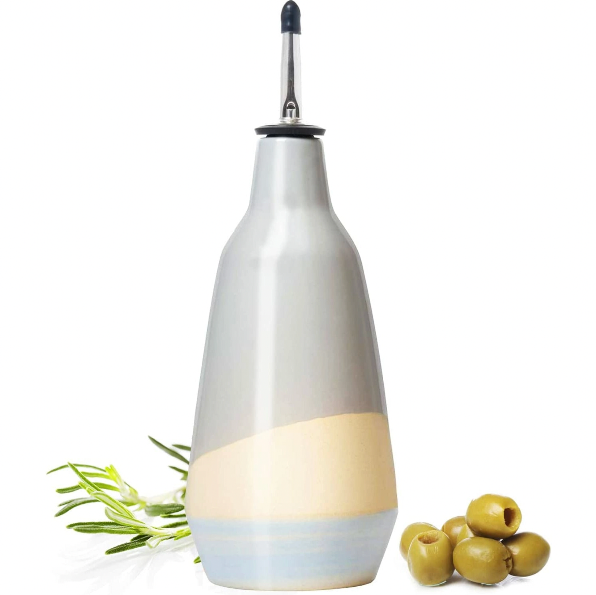 Gute Cruet Ceramic Olive Oil Dispenser Bottle - 400ml